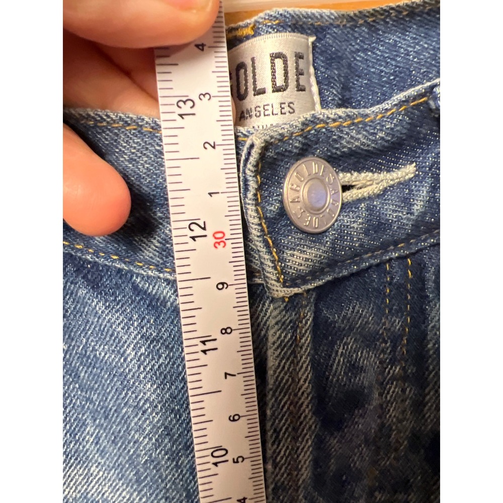 AGOLDE Riley Womens Los Angeles Premium Denim Jeans Distressed Cutoff Raw Hem 27 - Picture 4 of 10